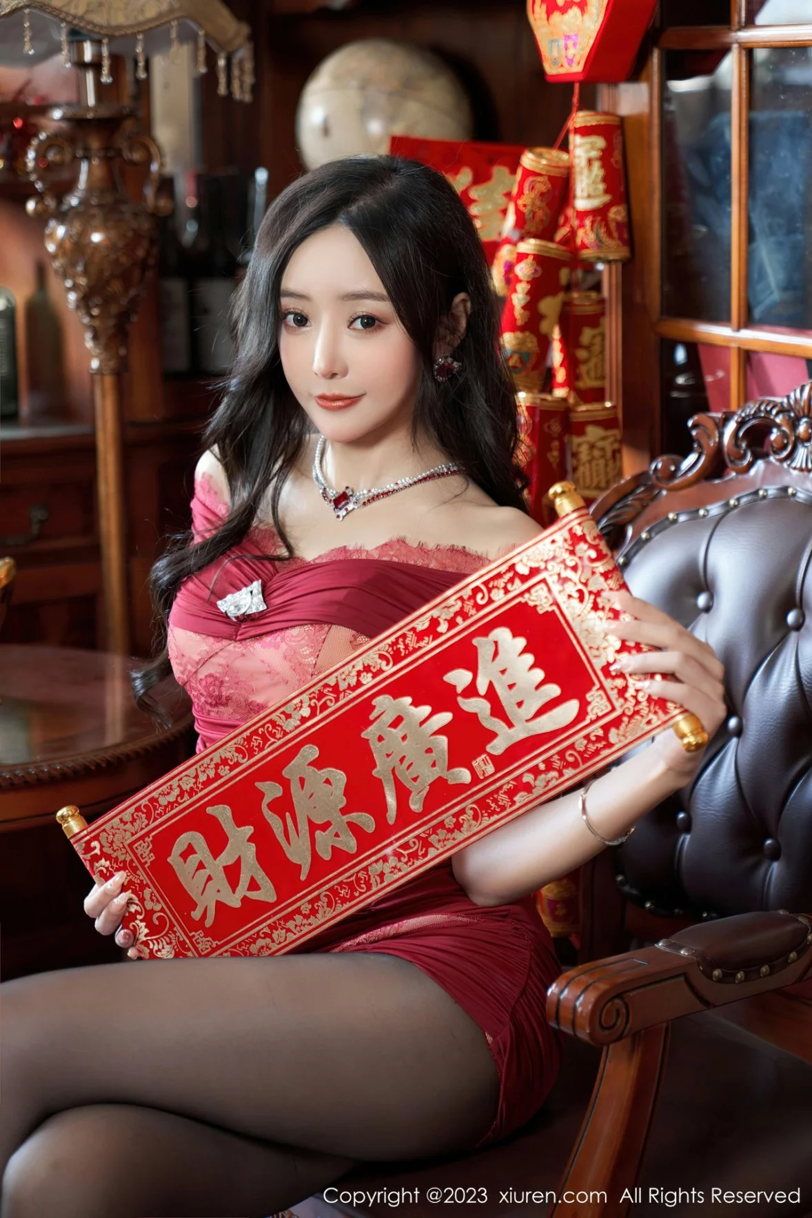 Xgyw.Org_XiuRen第6164期_女神王馨瑶yanni私房性感红色情趣内衣配魅惑黑丝撩人诱惑写真72P