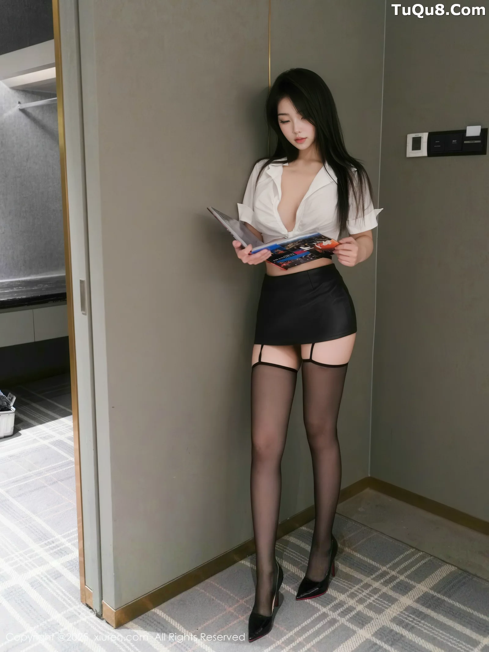 Xgyw.Org_[XiuRen秀人网]No.10669_新人模特烧烧小桃性感黑色情趣内衣配黑丝吊袜秀曼妙身材诱惑写真99P