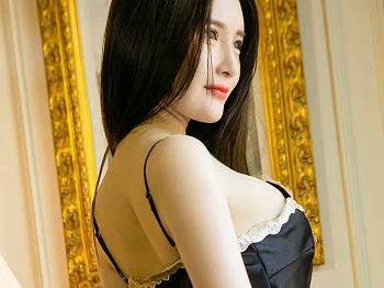 [Ugirls爱尤物]No.830_嫩模安幼熙吊带黑色睡裙蕾丝情趣内裤秀白嫩翘臀诱惑写真40P
